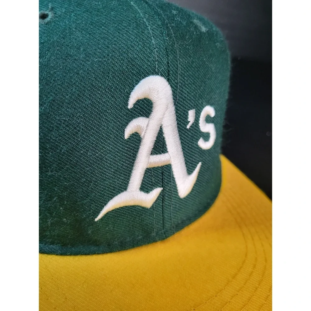 New Vintage RARE Oakland A's Athletics New Era Hat 7 5/8 Made USA READ***